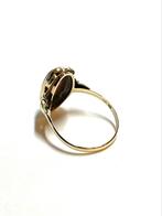 14k gouden ring met een mosagaat, Ophalen of Verzenden, Zo goed als nieuw, 17 tot 18, Met edelsteen