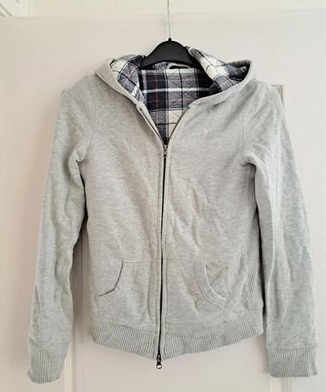 Warm grijs meisjes vest met geruite voering maat 170 beschikbaar voor biedingen