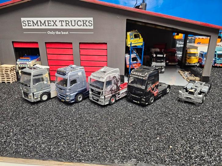 4x wsi man en los chassis b keus, Hobby en Vrije tijd, Modelauto's | 1:50, Gebruikt, Bus of Vrachtwagen, Wsi, Ophalen