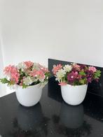 Nieuwe Kunstbloemen incl wit potten, Huis en Inrichting, Woonaccessoires | Kunstplanten en Kunstbloemen, Ophalen of Verzenden