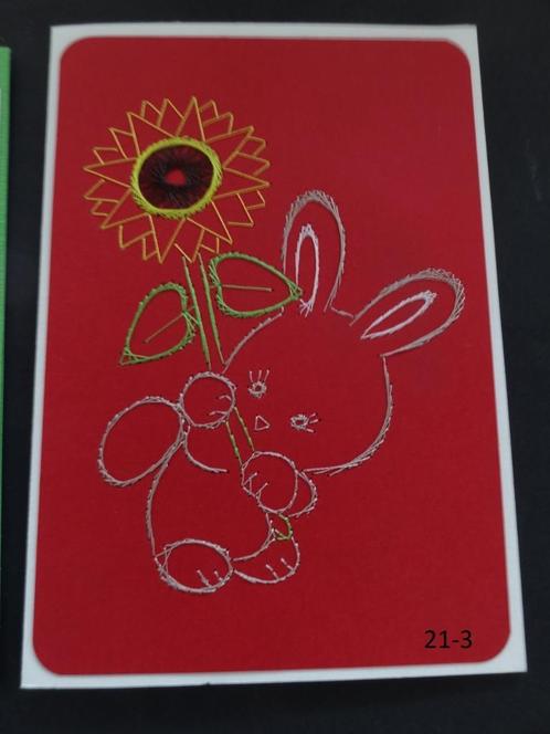 geborduurde kaarten pasen lente bloemen, Hobby en Vrije tijd, Kaarten | Zelfgemaakt, Nieuw, Ophalen of Verzenden