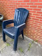 3 blauwe jardin tuinstoelen, Tuin en Terras, Ophalen, Gebruikt, Kunststof