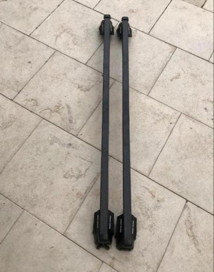 Dakdragerset van MONT BLANC voor auto's met dakrails i.z.g.s, Auto diversen, Dakdragers, Zo goed als nieuw, Ophalen of Verzenden