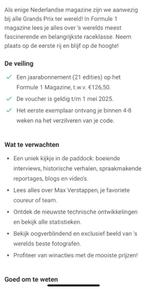 Jaarabonnement formule 1 tijdschrift, Nieuw, Sport en Vrije tijd, Ophalen of Verzenden