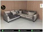 GRATIS LEVERING Velvet Hoekbank Grijs 285x270 GEREINIGD, 250 tot 300 cm, Nieuw, Ophalen of Verzenden, 150 cm of meer