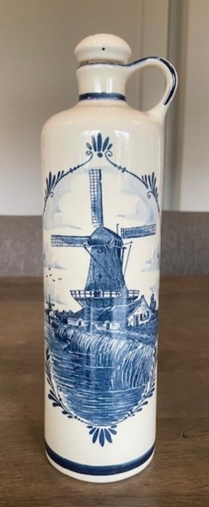 Kruik / Jeneverfles, Delfts Blauw, Antiek en Kunst, Antiek | Keramiek en Aardewerk, Ophalen of Verzenden