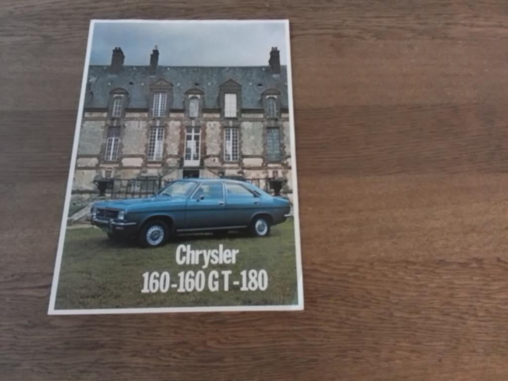 Folder Chrysler 160,,160 GT, 180, Ophalen of Verzenden, Overige merken