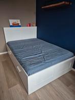 Ikea Brimnes bed 140cm, Ophalen, Gebruikt, Wit, 140 cm