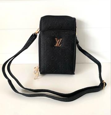 Zwarte Schoudertasje met Logo beschikbaar voor biedingen