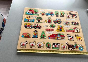 Houten insteekpuzzel van EICHHORN 45/35cm boerderij beschikbaar voor biedingen