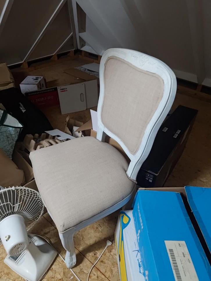 Vintage Stoel met Stoffen Bekleding, Huis en Inrichting, Stoelen, Gebruikt, Ophalen