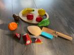 Houten fruit set met snijplank, Speelkeuken-accessoire, Gebruikt, Ophalen of Verzenden, Hout