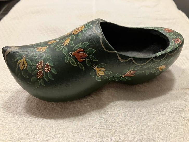 Beschilderd klompje, Hindelooper stijl, Antiek en Kunst, Curiosa en Brocante, Ophalen of Verzenden