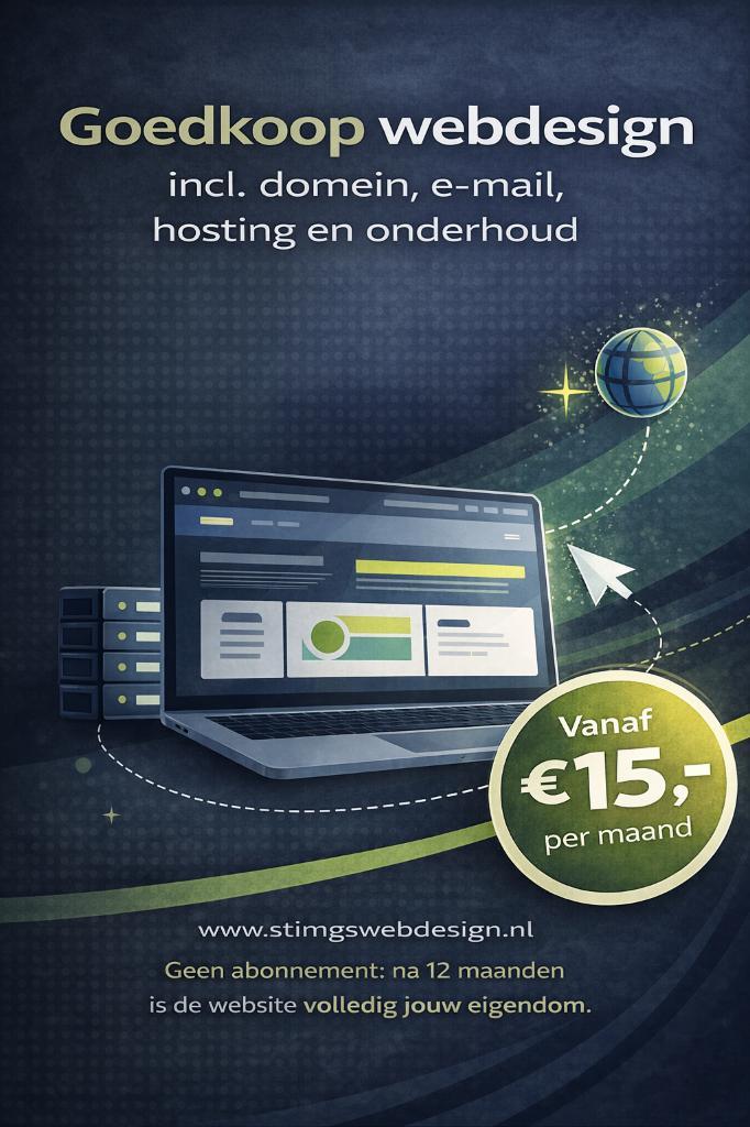Professionele Website voor Ondernemers – Compleet vanaf €180, Diensten en Vakmensen, Webdesigners en Hosting, Domeinregistratie