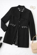 Zara zwarte blazer maat S pareldetails, Ophalen of Verzenden, Zo goed als nieuw, Zwart