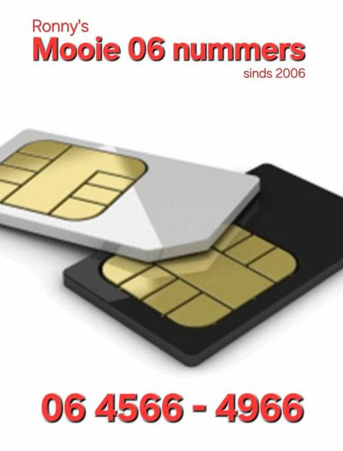 06 4566 - 4966. €90,- En meer makkelijke 06 nummers..., Telecommunicatie, Prepaidkaarten en Simkaarten, Nieuw, Overige providers