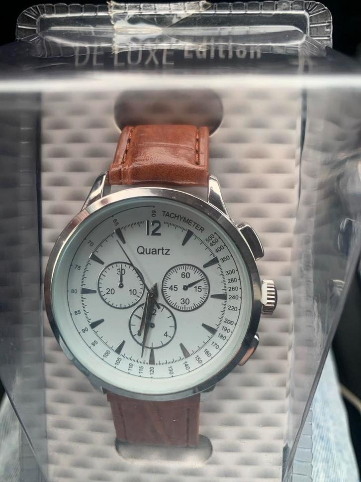 Quartz Polshorloge - Nieuw in verpakking, Sieraden, Tassen en Uiterlijk, Horloges | Heren, Nieuw, Polshorloge, Overige merken