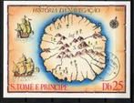 Sao Tomé e Principe 1979 landkaart gestempeld, Postzegels en Munten, Verzenden, Overige landen, Gestempeld