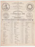 Prijscourant P. Groeneveld & Zoon Noordwijk-Binnen 1896, Verzenden, Gelezen, Folder