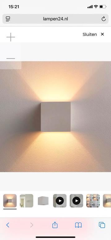 3 wandlampen gipsarmatuur boven en onder licht beschikbaar voor biedingen