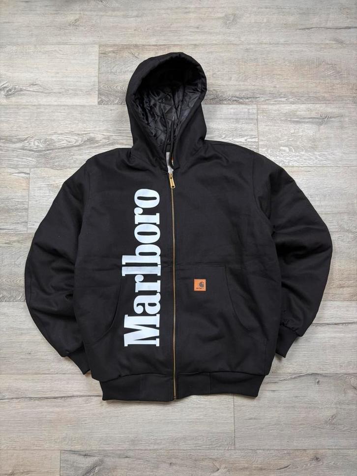 Marlboro x carhartt vintage werkjas - Maat XL, Kleding | Heren, Jassen | Winter, Nieuw, Maat 56/58 (XL), Zwart, Ophalen of Verzenden