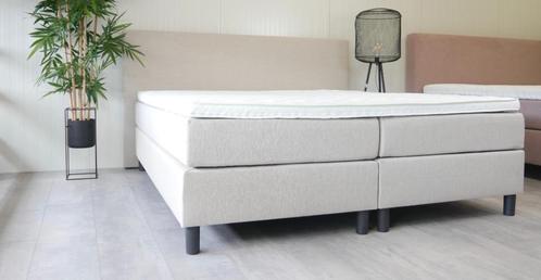 LUXE BOXSPRING 180 X 200 ZANDKLEUR - GEVEERDE ONDERBOXEN, Huis en Inrichting, Slaapkamer | Boxsprings, Nieuw, 180 cm, 200 cm, Tweepersoons