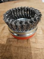 Kom staalborstel 10cm voor op de haakse slijper., Doe-het-zelf en Verbouw, Gereedschap | Slijpmachines, Ophalen of Verzenden, Zo goed als nieuw