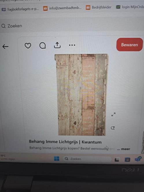 Gezocht Imme lichtgrijs grijs behang Kwantum, Huis en Inrichting, Stoffering | Behang, Grijs, minder dan 10 m², Ophalen