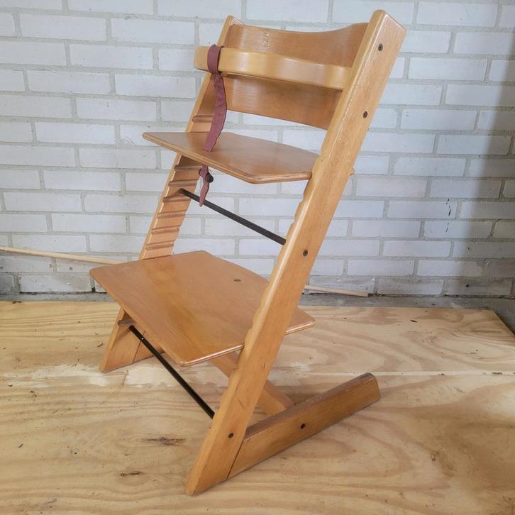 Stokke Tripp Trapp kinderstoel beukenhout, Kinderen en Baby's, Kinderstoelen, Gebruikt, Meegroeistoel, Ophalen