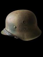 LEES OMSCHRIJVING!! Duitse M42 3tone Normandie camo helm, Ophalen of Verzenden, Duitsland, Helm of Baret