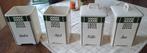 Vintage Voorraadpotten Set - Koffie, Thee, Suiker, Rijst, Ophalen of Verzenden, Gebruikt