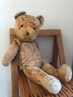 Oude grote teddybeer gevuld met stro, Verzamelen, Beren en Cherished Teddies, Overige merken, Stoffen beer, Gebruikt, Ophalen of Verzenden