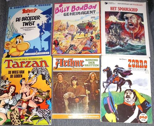 Asterix, Billy Bon Bon, Roodbaard, Tarzan, Arthur, Zorro, Boeken, Stripboeken, Meerdere stripboeken, Ophalen of Verzenden