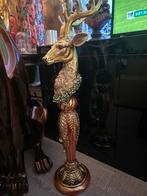 Decoratieve Hertenkop op voetstuk, Diversen, Kerst, Ophalen of Verzenden, Gebruikt