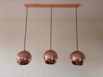 Retro hanglamp / plafondlamp koper, Ophalen, Zo goed als nieuw, Glas, Minder dan 50 cm