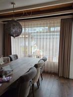 2 jaar oude vitrage gordijnen + overgordijnen beige, Huis en Inrichting, Stoffering | Gordijnen en Lamellen, Ophalen of Verzenden