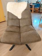 Mooie Leen Bakker Draaipoot fauteuil olijfgroen, Huis en Inrichting, Fauteuils, Ophalen, Zo goed als nieuw, 75 tot 100 cm, 50 tot 75 cm
