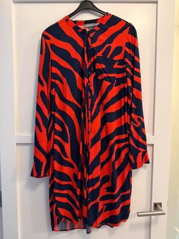 Geisha blouse jurk rood blauw maat L 40 beschikbaar voor biedingen