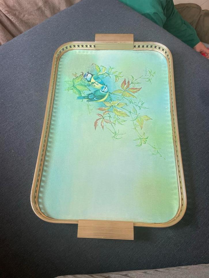 Grosvenor Dienblad met Vogelmotief, Huis en Inrichting, Woonaccessoires | Dienbladen, Gebruikt, Metaal, Rechthoekig, Ophalen of Verzenden