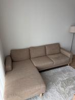 Jysk Bank EGENSE chaise longue zandkleurige stof, Ophalen, Gebruikt, Overige materialen, Canvas