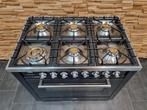 Luxe Fornuis Boretti 90cm antraciet GASOVEN 6 pits 1 oven, 60 cm of meer, Ophalen of Verzenden, Zo goed als nieuw, Energieklasse A of zuiniger