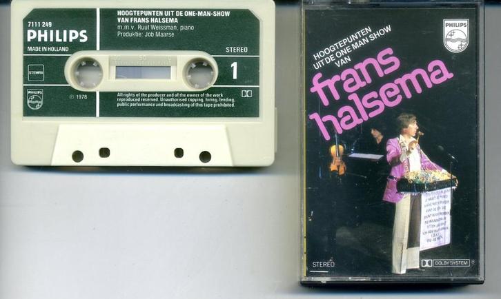 Frans Halsema Hoogtepunten uit de one man show 12 nrs ZGAN, Cd's en Dvd's, Cassettebandjes, Zo goed als nieuw, Origineel, Humor en Cabaret