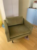 Woood fauteuil Rodeo - velvet green, Huis en Inrichting, Ophalen, 75 tot 100 cm, Zo goed als nieuw, 75 tot 100 cm
