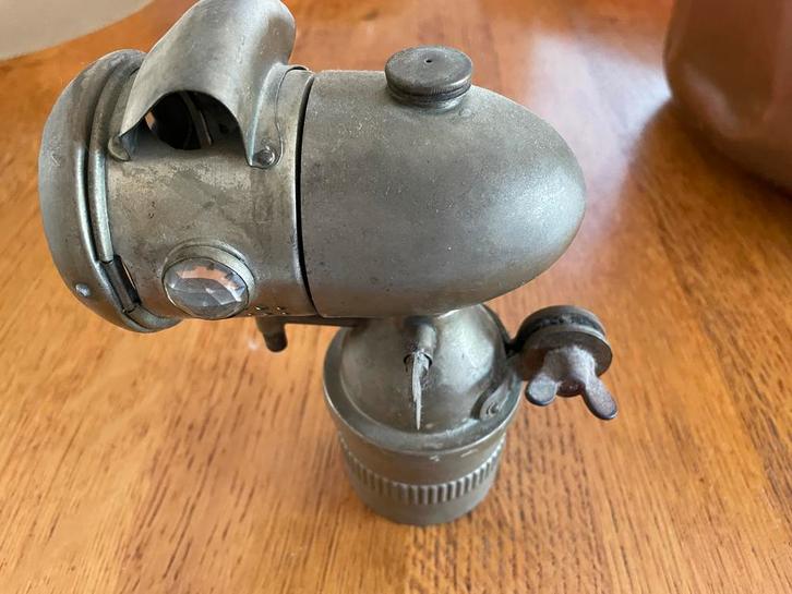 Antieke Fietscarbidelamp - 1900/1930 - Verzamelaarsobject, Antiek en Kunst, Antiek | Lampen, Ophalen of Verzenden