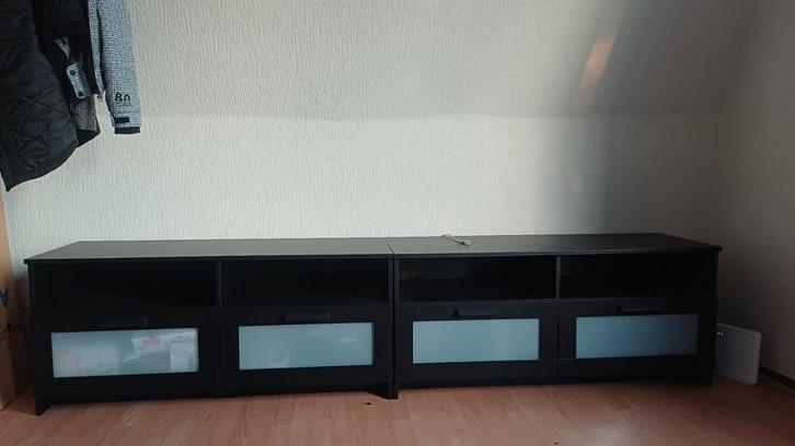 2 tvmeubels + nachtkastje zwart, Huis en Inrichting, Kasten | Televisiemeubels, Zo goed als nieuw, Minder dan 100 cm, 25 tot 50 cm