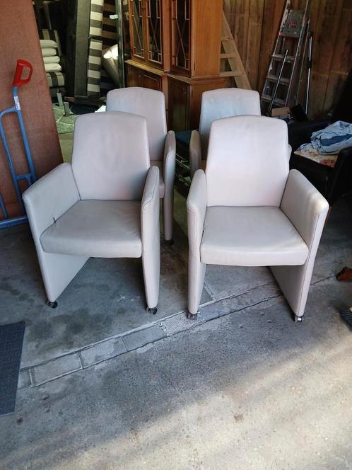 Framati eetkamer fauteuils, Huis en Inrichting, Fauteuils, Zo goed als nieuw, Leer, 50 tot 75 cm, Minder dan 75 cm, Ophalen of Verzenden