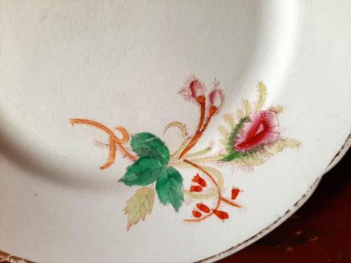 drie borden van Petrus Regout MOSROOS, Antiek en Kunst, Antiek | Servies los, Ophalen of Verzenden