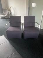 Stijlvolle Fauteuil met Metalen Frame, Huis en Inrichting, Fauteuils, Gebruikt, 75 tot 100 cm, Ophalen of Verzenden, Metaal