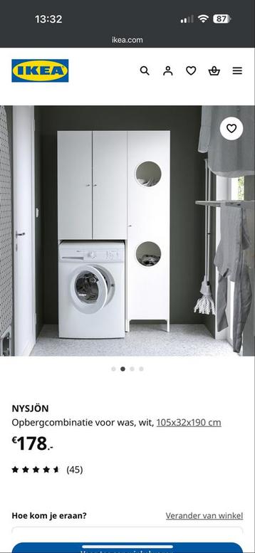 Ikea NYSJÖN Wasmachinekast