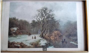 Barend Cornelis Koekkoek Winterlandschap Zeldzaam Prentje beschikbaar voor biedingen